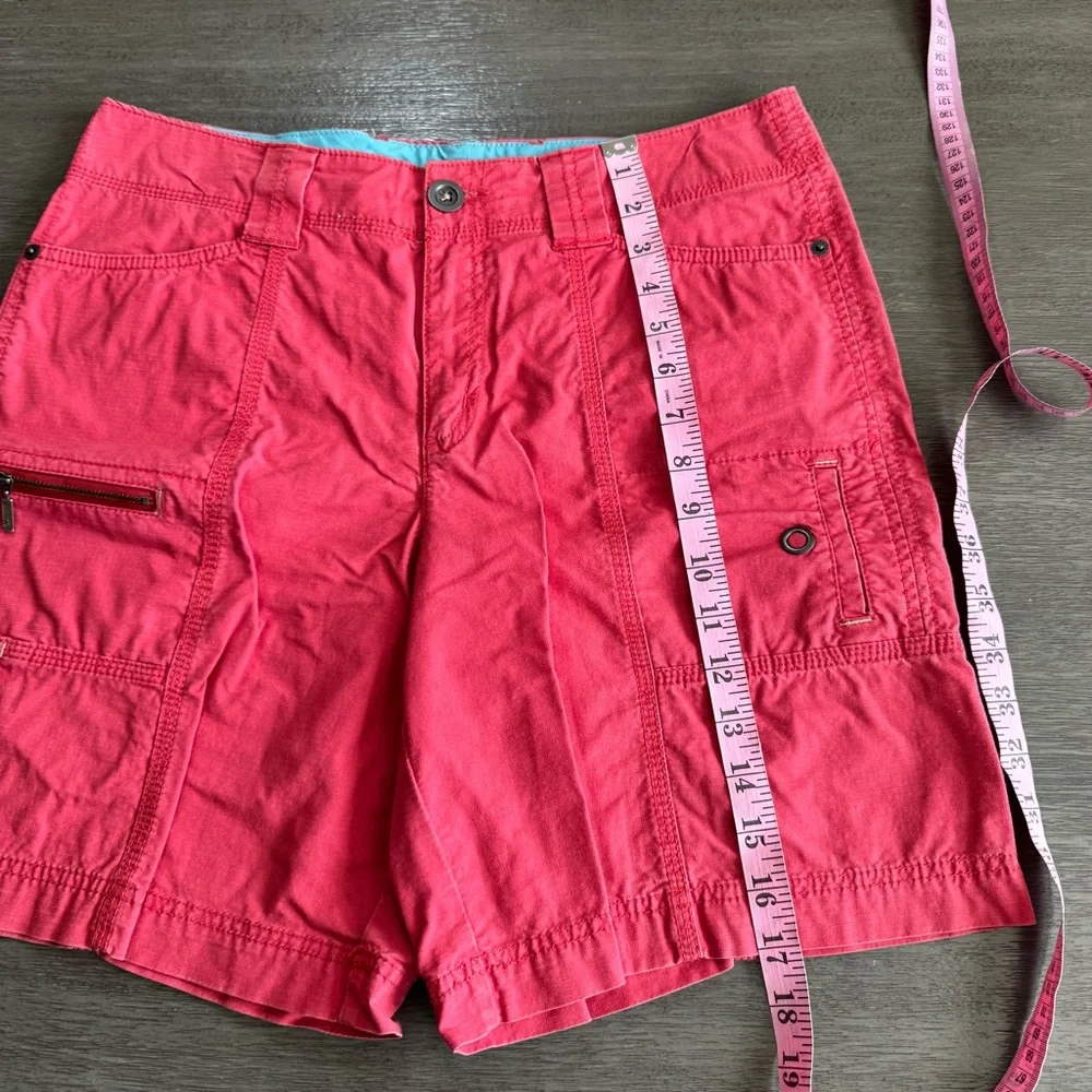 Vintage Eddie Bauer Mercer Fit Cargo Coral Red Shorts 8 - Picture 8 of 9